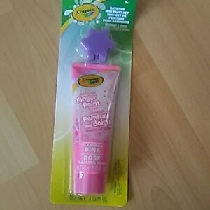 YES $3 DOLLARS>>>>>Crayola Flamingo Pink Finger Paint Set BATH TIME FUN